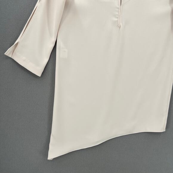 IRO Crew Cutout Mini Dress Womens 6 Light Pink Awati Asymmetrical Open Shoulder - Picture 9 of 14